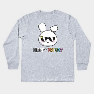 Happy FRI-YAY: Funny Teacher Design Kids Long Sleeve T-Shirt